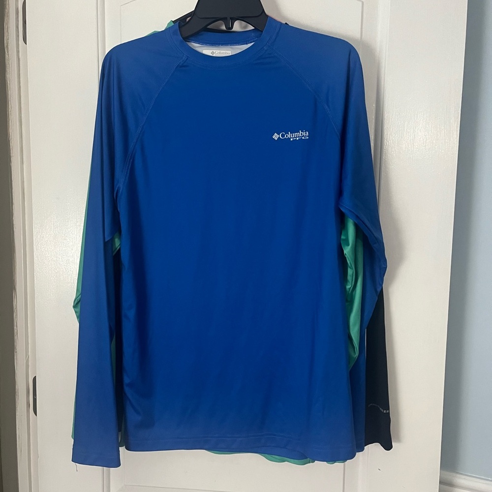 Men’s Columbia Blue Long Sleeve PFG Shirt